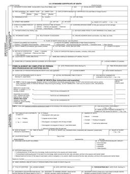 Certificate of Death Form form preview