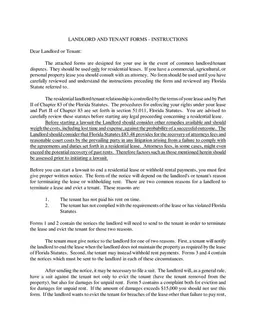 Florida Residential Lease Dispute Resolution - Chapter 83 Part II & Section 51.011 Guidance form preview